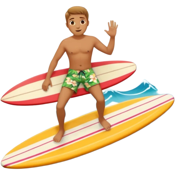 cute island surfer life emoji