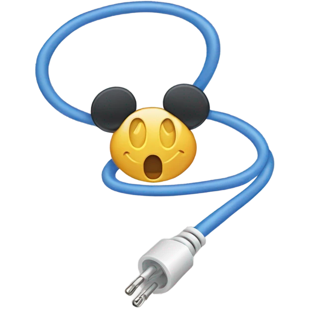 Eletric cable mickie mouse connector emoji