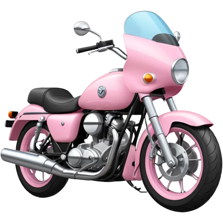 baby pink motorcycle, simple and iconic emoji