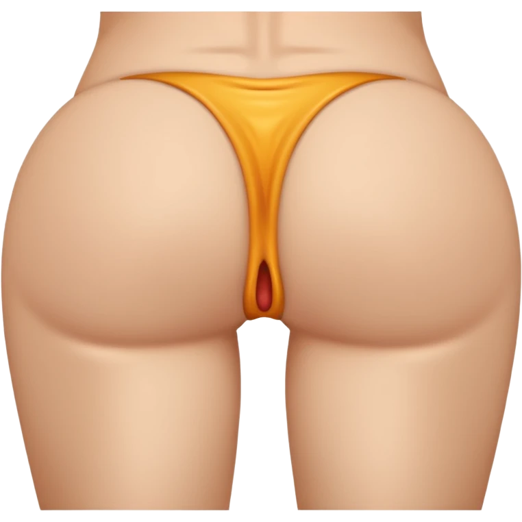Nude womans butt stretched by hand and showing anus emoji