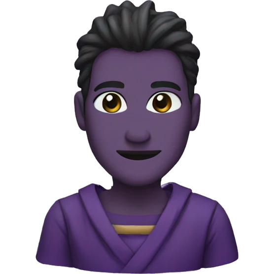 Kuroi con fondo morado emoji