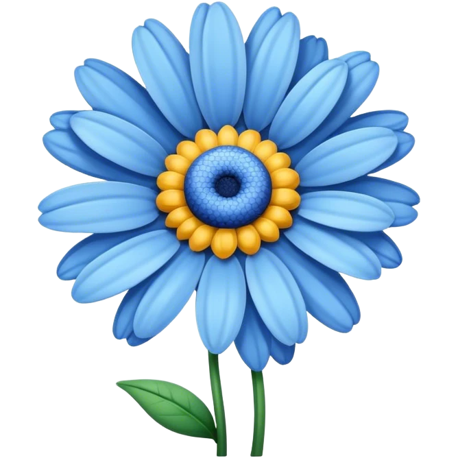 Blue daisy flower emoji