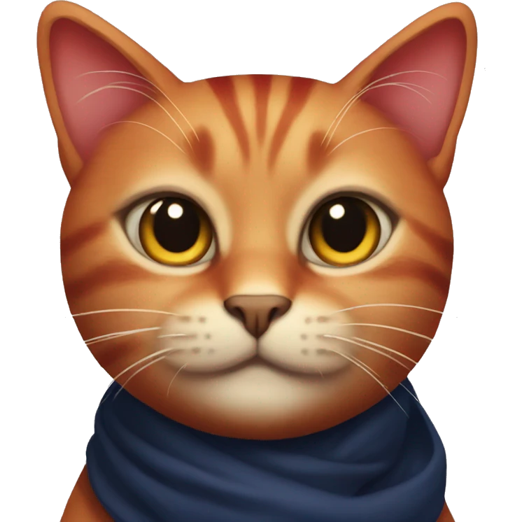 red and navy cat emoji