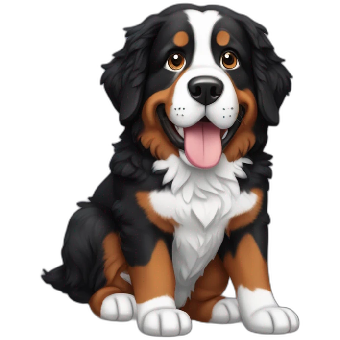 Astronaut Bernese mountain dog emoji