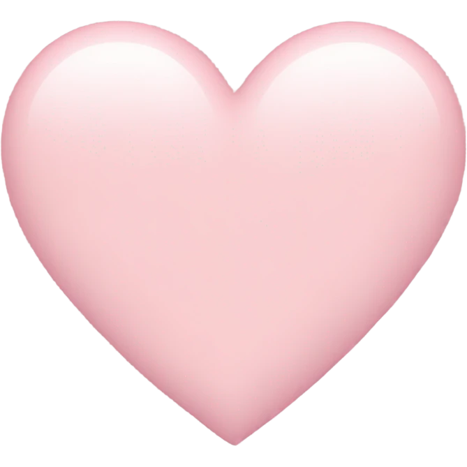 Plain pastel pink heart emoji