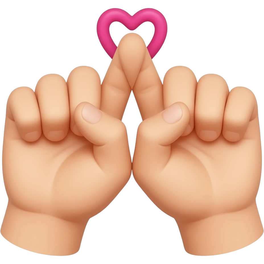 Pinky finger to pinky finger twist as in bonded for life emoji