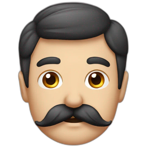 Moustache carré emoji