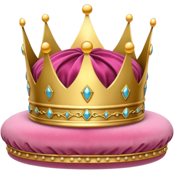 crown with a pink velvet cushion emoji