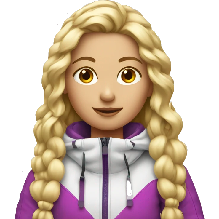 ski blonde girl emoji