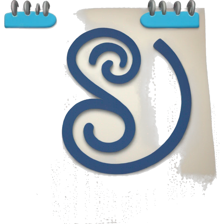 Spiral calendar with number 30 emoji