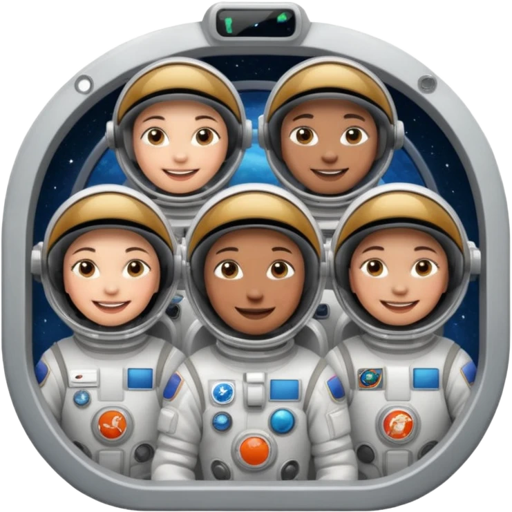 Space Station Crew, in space station emoji