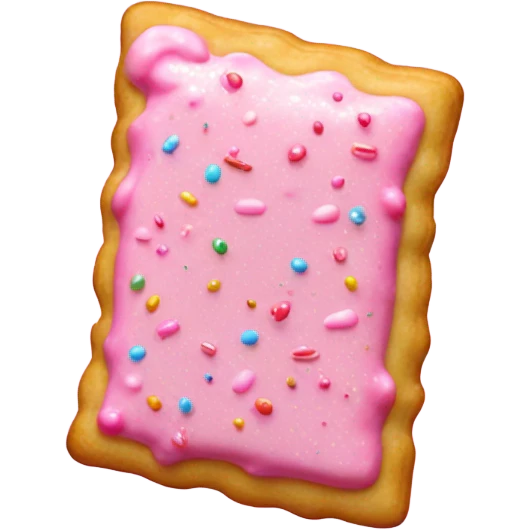 Realistic Pink poptart with glitter  emoji