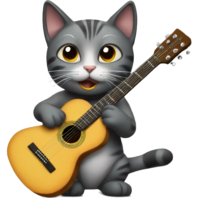 cat with guitar  emoji