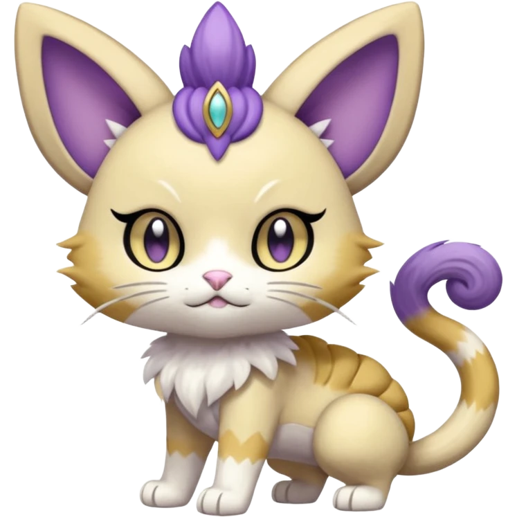 Meloetta-Meowth-Gatomon-Trico-Pokémon-Fakémon-fusion-hybrid-creature emoji