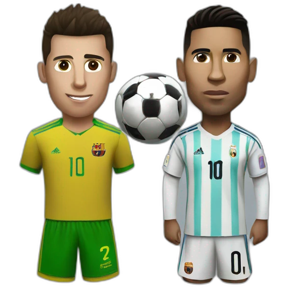 Ronaldo vs Messi emoji