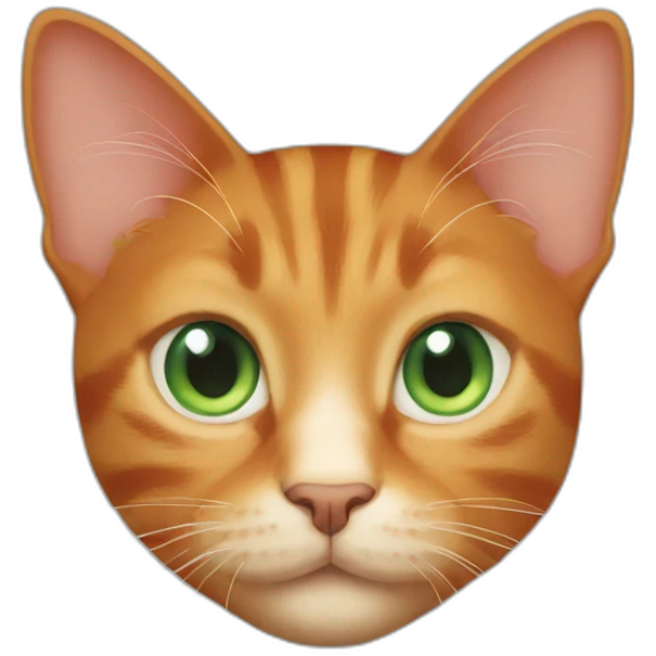 green eyed red tabby cat emoji