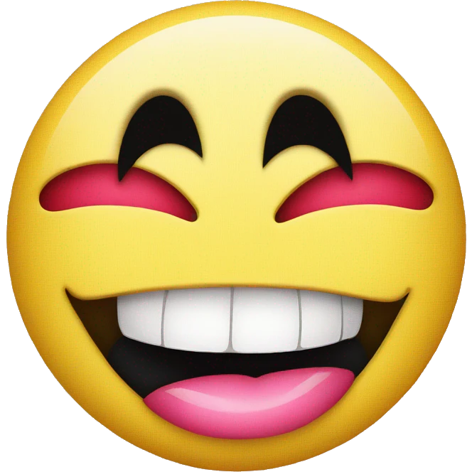 Smiley face with big lips emoji