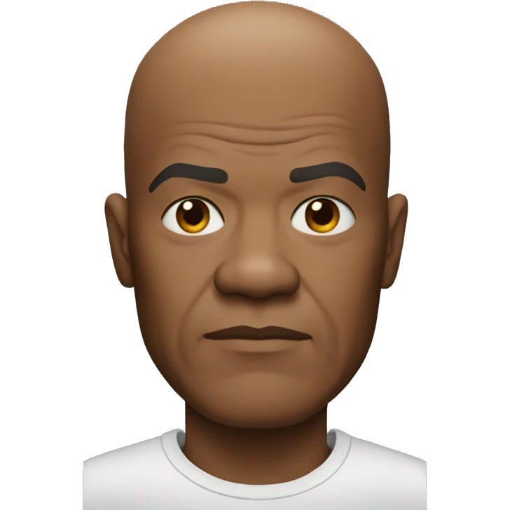 bald samuel l jackson serious wearing shirt emoji