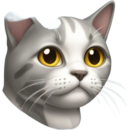 cat blowing a cloud of smoke emoji
