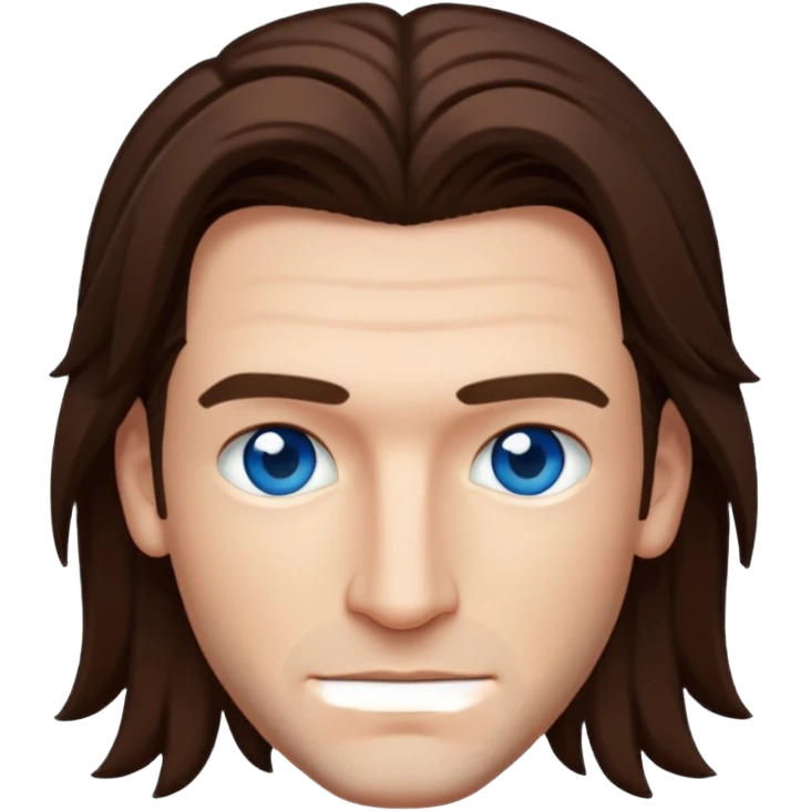JC Chasez with long brown hair emoji
