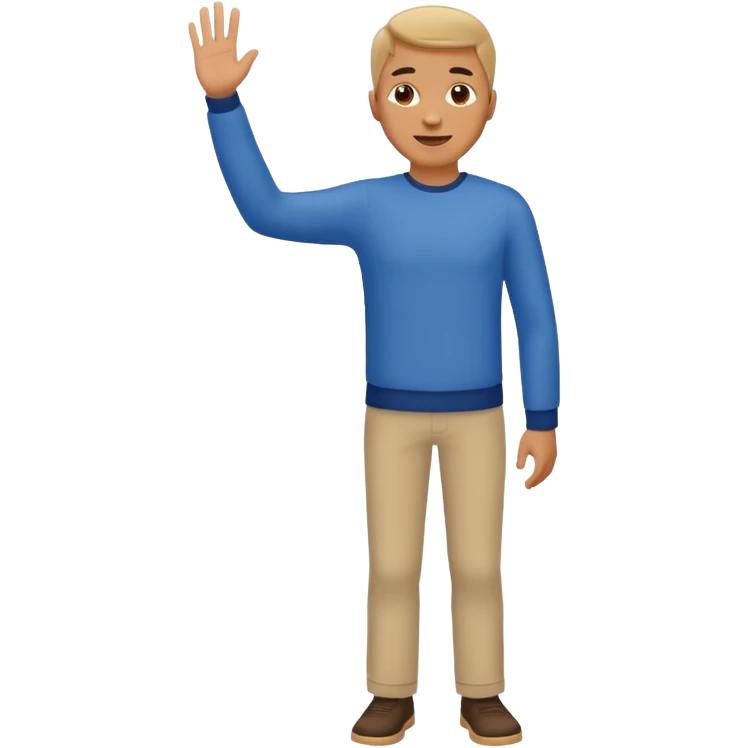 man full body waving emoji