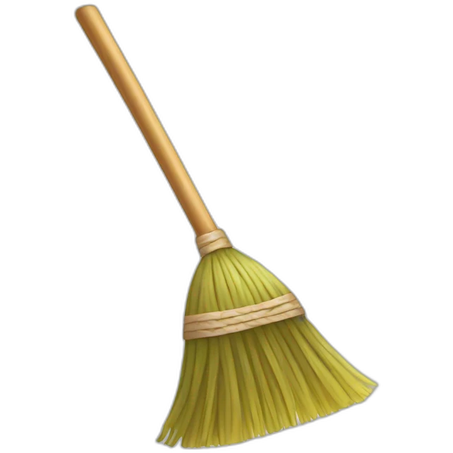 A broom (White color) emoji