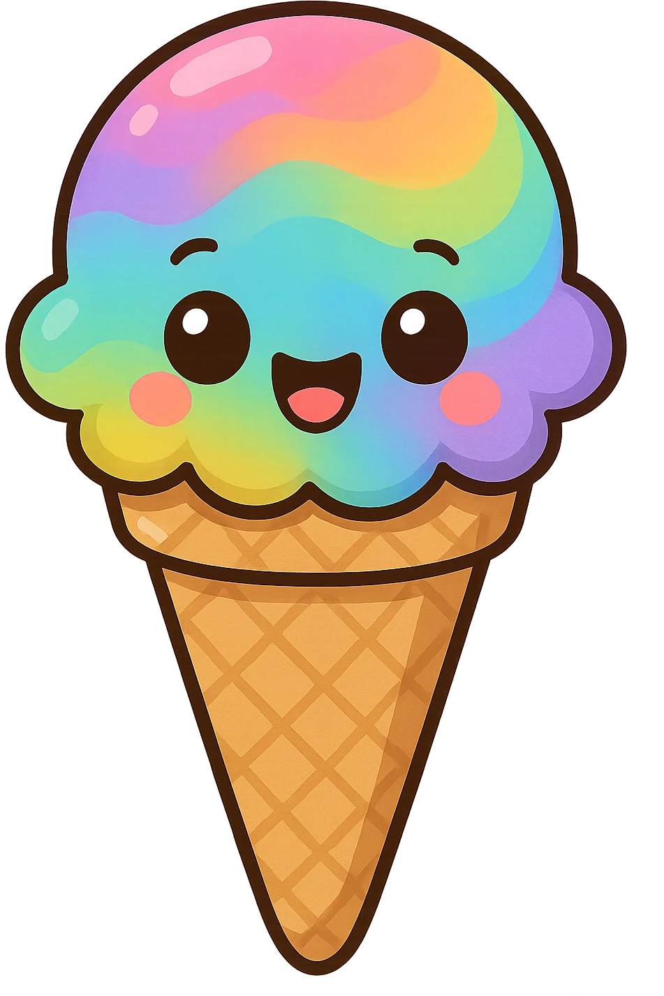 cute happy ice cream emoji