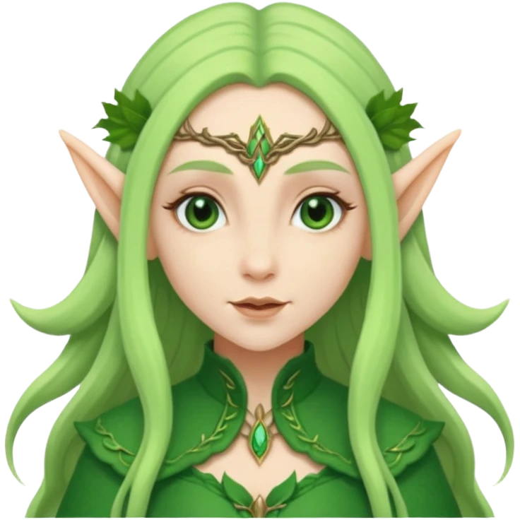 woman elf with leafy clothes emoji