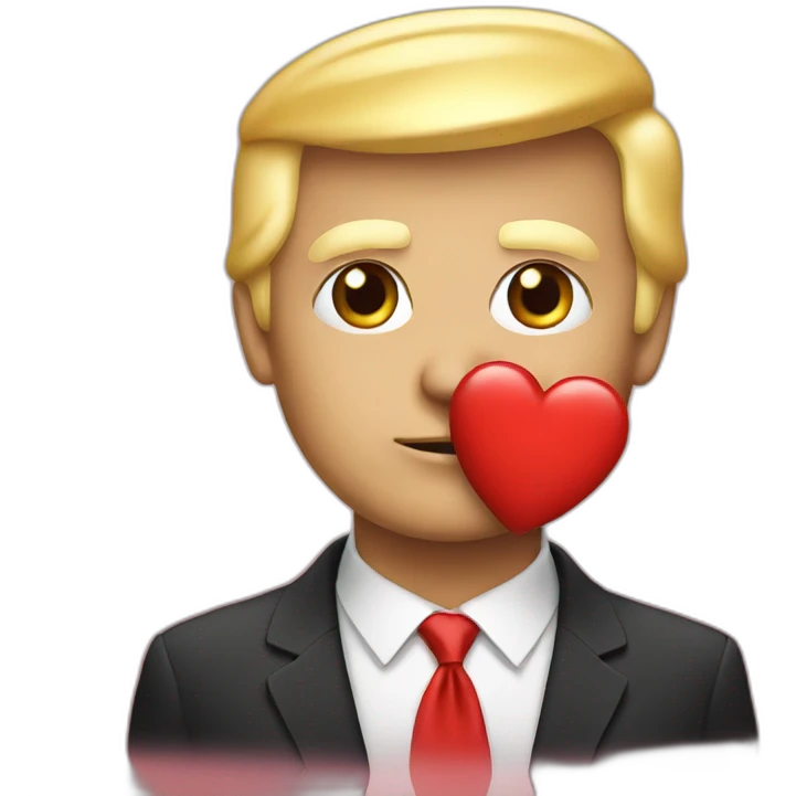 Trump with heart emoji