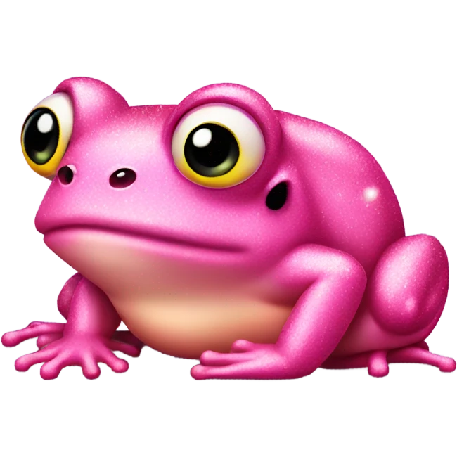 Pink frog with glitter  emoji
