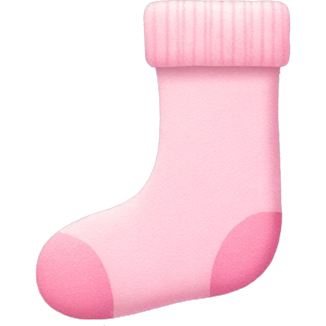 Pastel pink Christmas sock emoji