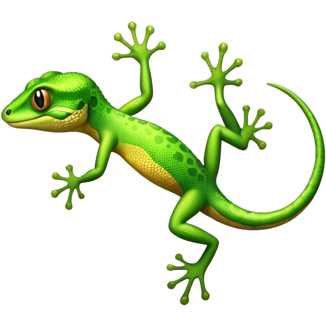 Gecko running in two legs emoji