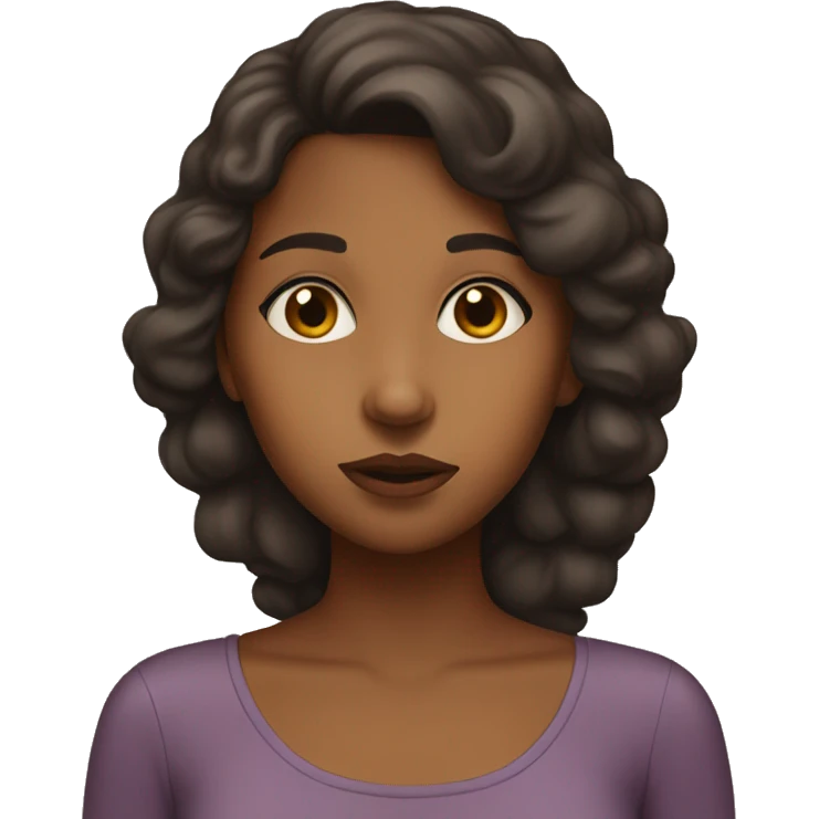 Brown girl shh emoji
