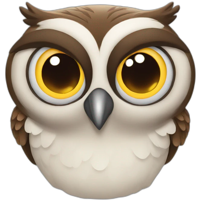 a goofy owl emoji
