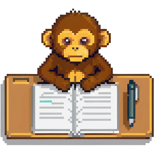 monkey writing in a notebook emoji