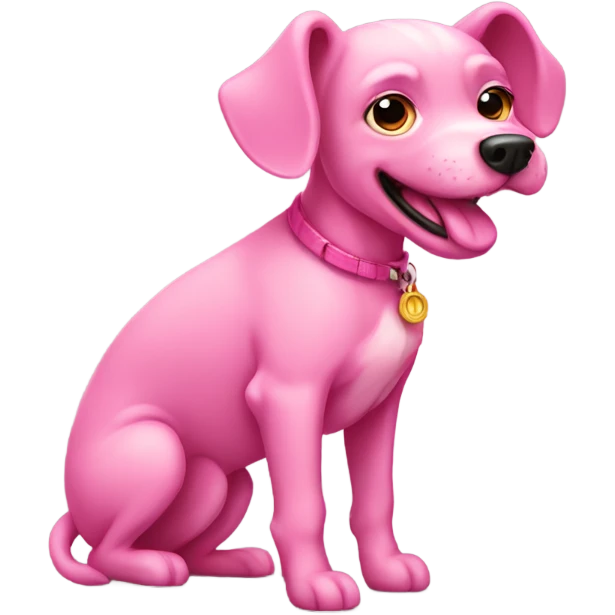 pink dog emoji
