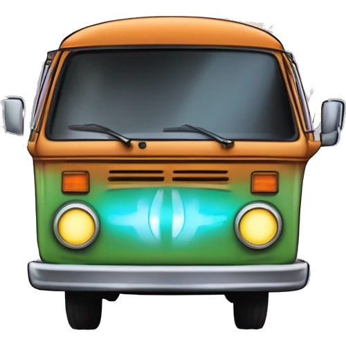 Darth Vader’s and Scooby Doo’s, Velma, Shaggy, Daphne, and Fred’s mystery machine ghost hunters 70’s van, with holographic flames. emoji