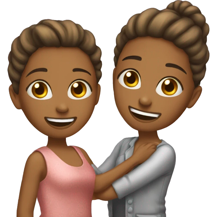 Dos amigas abrazandose emoji