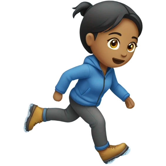 Women slipping on ice emoji