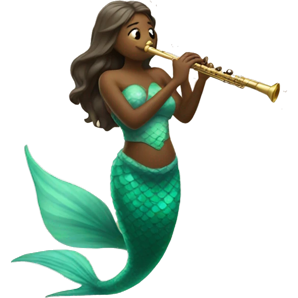Mermaid playing the flute  emoji