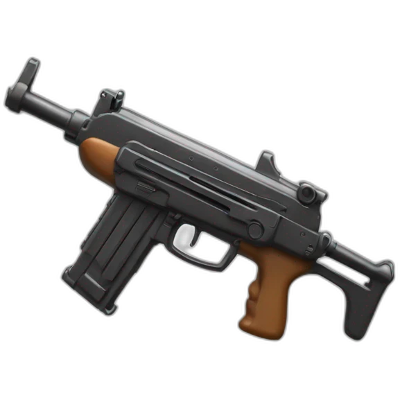 Uzi Submachine Gun horizontal emoji