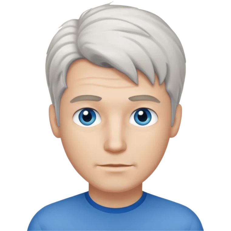 white man salt and pepper hair emoji