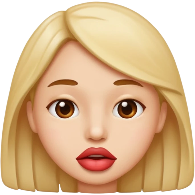 Weird lip bite  emoji
