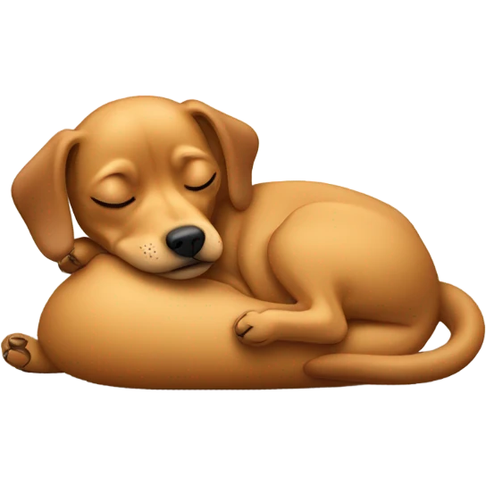 Chiweenie dog sleeping emoji