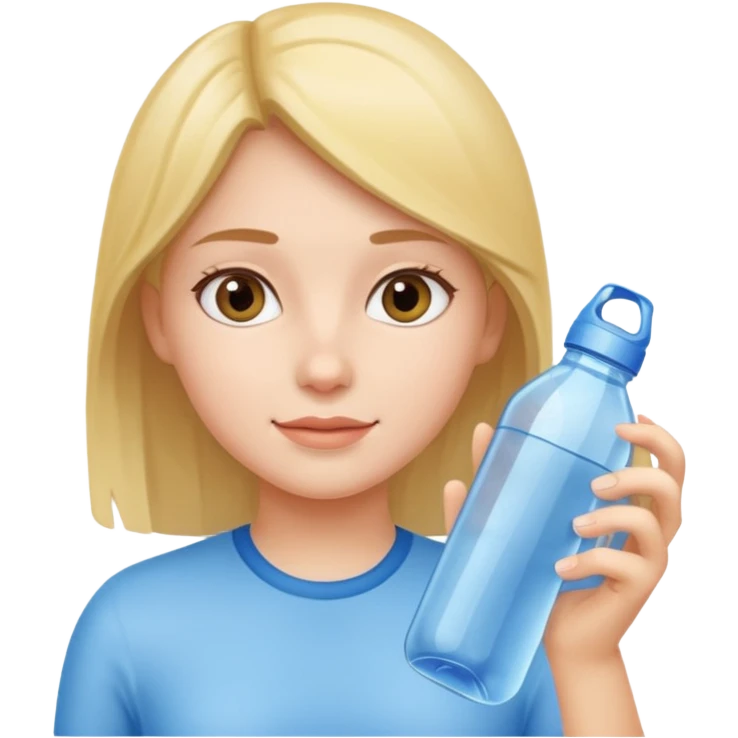 Girl with water bottle emoji