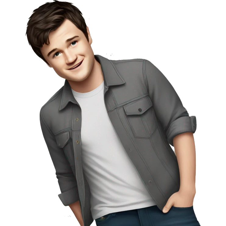 josh hutcherson wearing shirt emoji