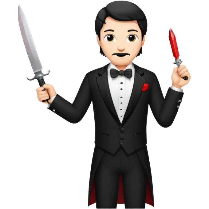 Man Opera singer with a knife  emoji