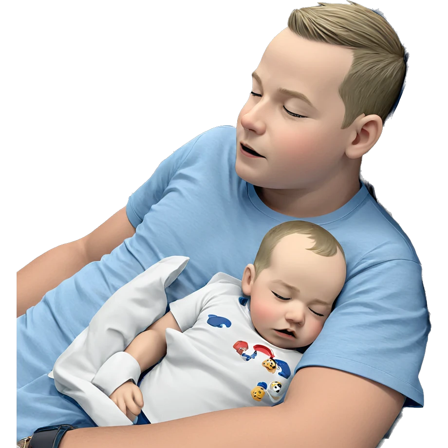 sleeping boys in blue shirt emoji