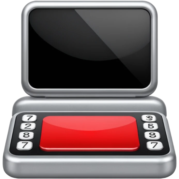 pin pad with a small black screen on top and a small red screen down indicates the locked situation emoji