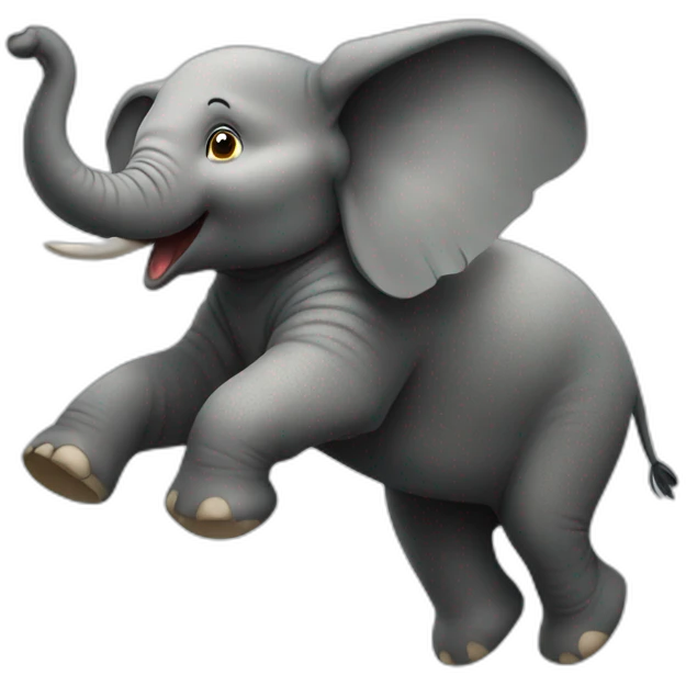 Flying elephant emoji